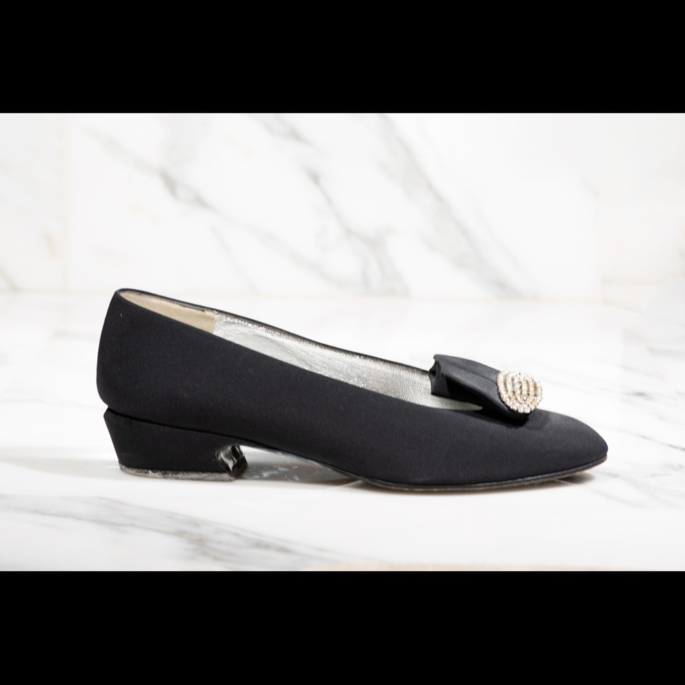 Vintage Charles Jourdan FRENCH Rhinestone Pumps